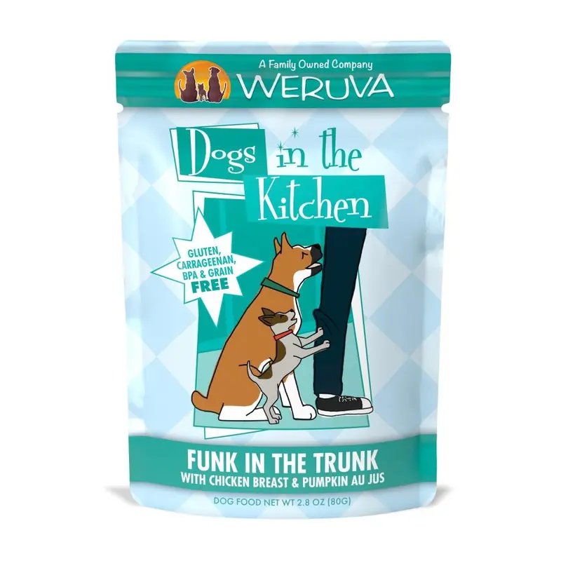 Weruva Dogs In The Kitchen Funk In The Trunk Grain Free Chicken And Pumpkin Dog Food Pouch 1