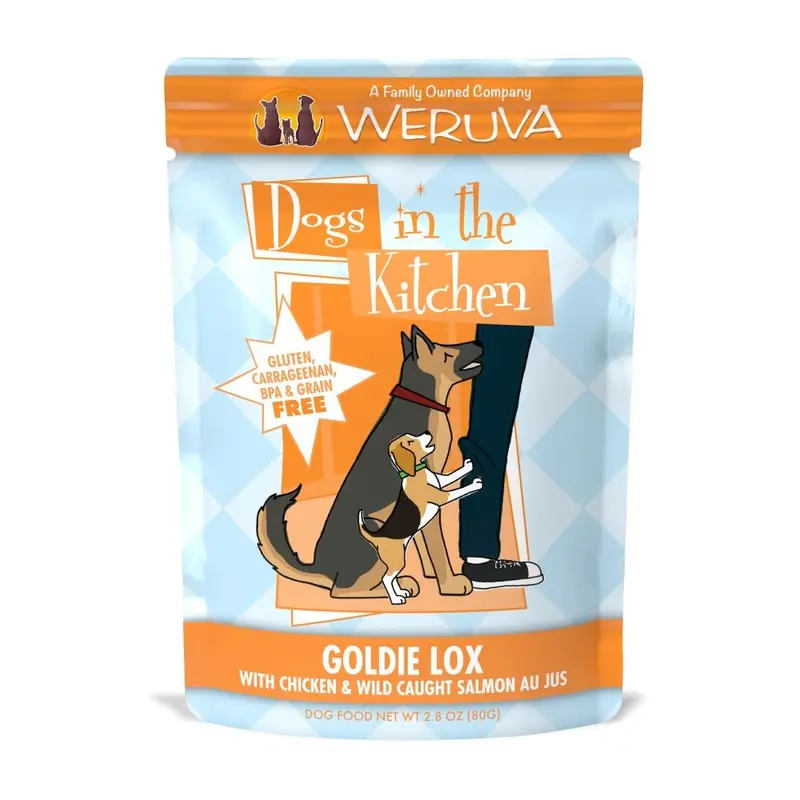 Weruva Dogs In The Kitchen Goldie Lox Grain Free Chicken And Salmon Dog Food Pouches 1