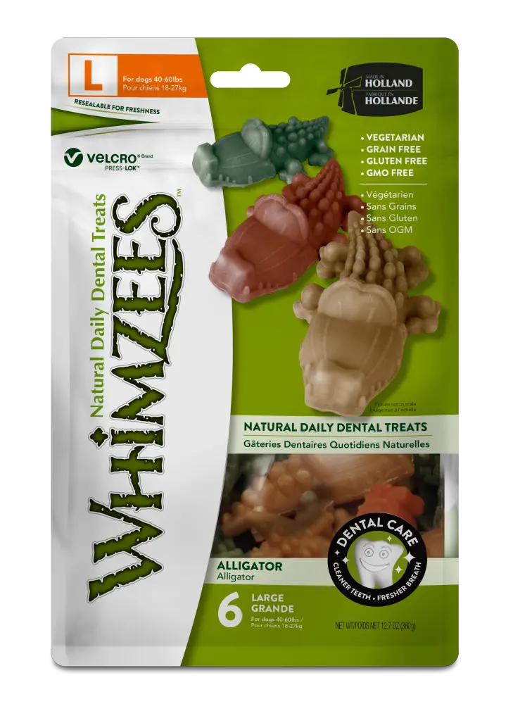 Whimzees Alligator Dental Dog Treats 1