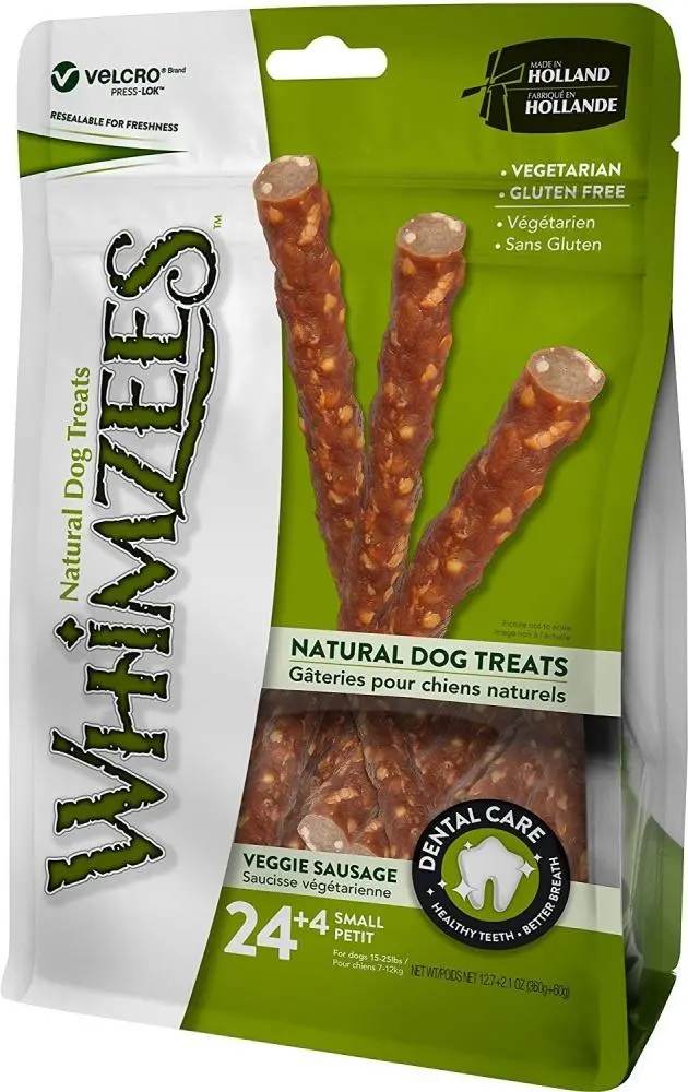 Whimzees Veggie Sausage Dental Chew Dog Treats 1