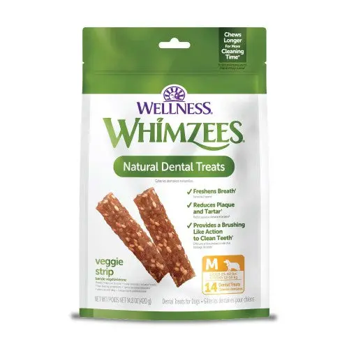 Whimzees Veggie Strip Dental Chew Dog Treats 1