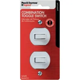 White 2-Single-Pole Combo Switch 1