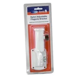 White Adjustable Plastic Flag Bracket 1
