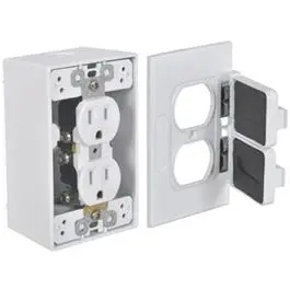 White Duplex Outlet Kit 1