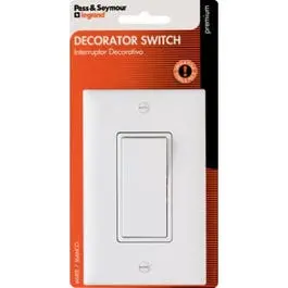 White Premium Decorator Single-Pole Switch 1