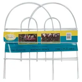 White Round-Top Garden Fence, 18-In. X 8-Ft. 1