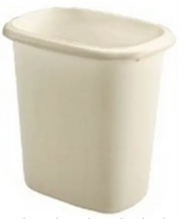 Wht 6Qt Vanity Wastebasket 1