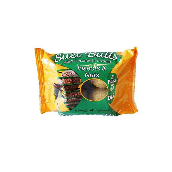 Wildlife Sciences Suet Balls Insects & Nuts 4 Pack 1