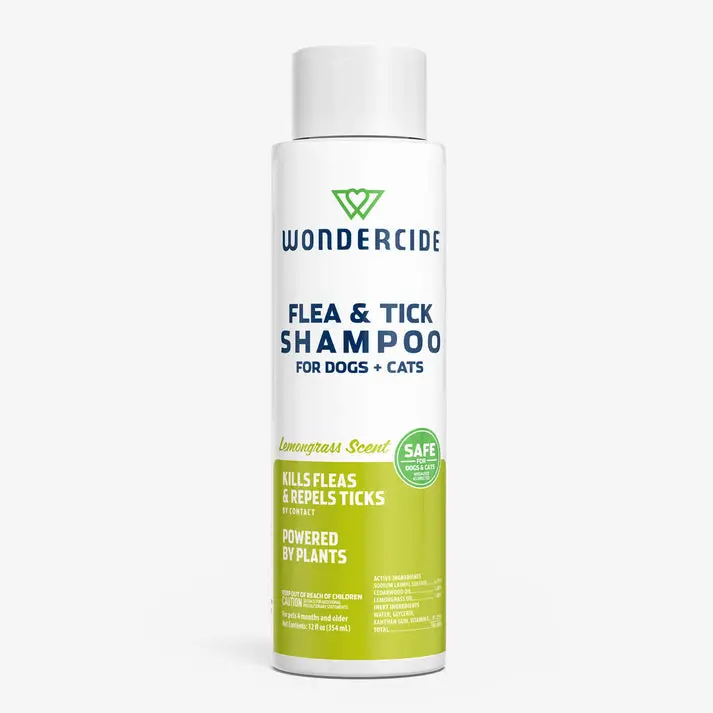 Wondercide Flea & Tick Shampoo For Dogs + Cats With Natural Essential Oils Lemongrass Scent 1