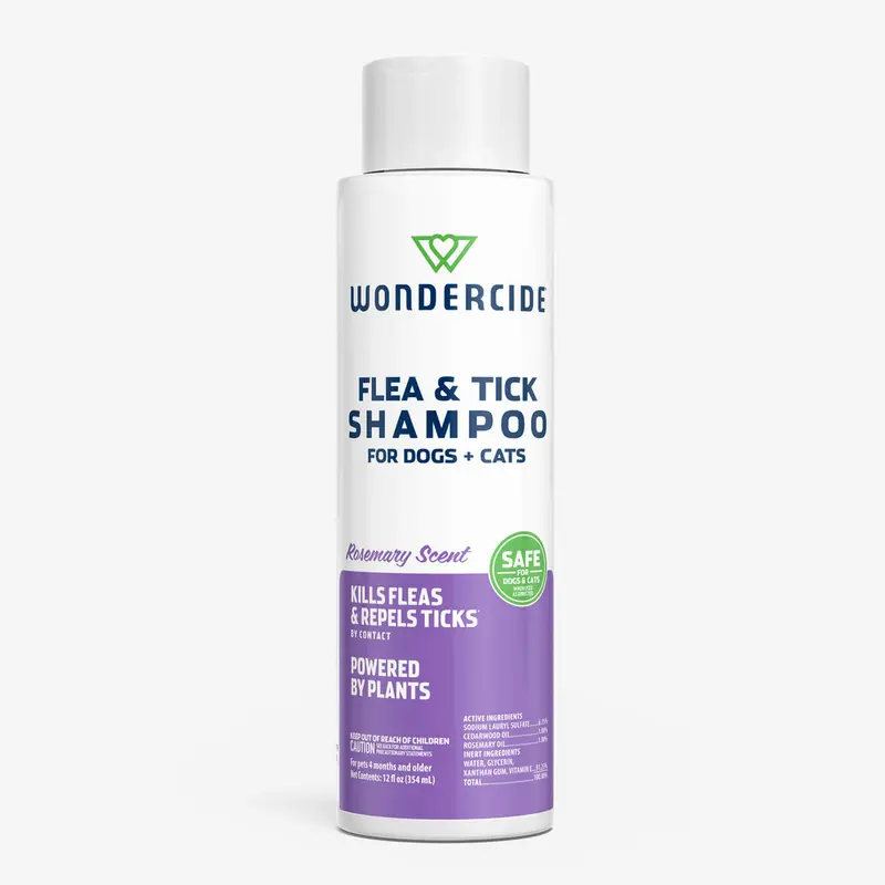 Wondercide Flea & Tick Shampoo For Dogs + Cats With Natural Essential Oils Rosemary Scent 1