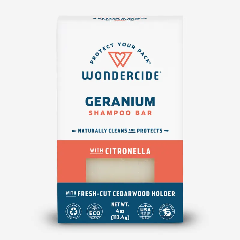 Wondercide Geranium Shampoo Bar For Dogs + Cats With Natural Essential Oils 1
