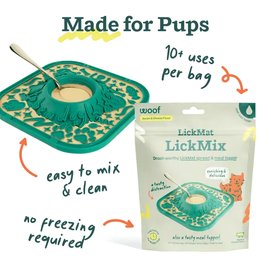 Woof Lickmat Bacon & Cheese Lickmix 2