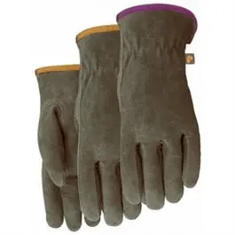 Work Gloves, Suede, Gunn Cut, Women's L 1