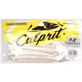 Worm, Pearl White Plastic, 7-1/2-In., 18-Ct. 1