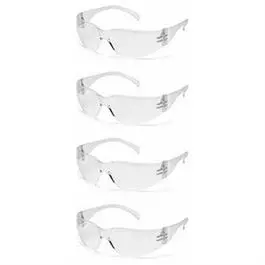 Wraparound Safety Glasses, Clear, 4-Pk. 1