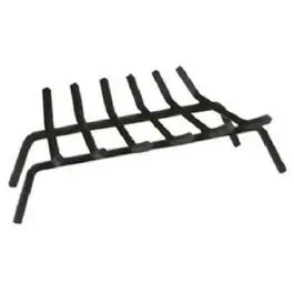 Wrought Iron Fireplace Grate, Black, 27-In. 1