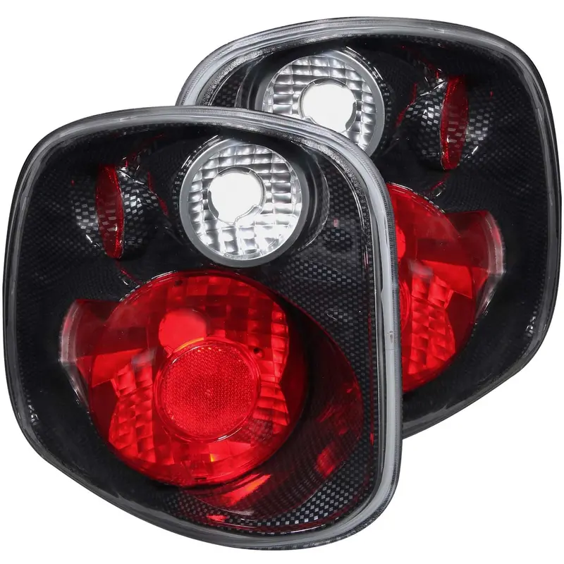 Anzo Usa 211067 Dual-Lens Tail Light Set – Clear/Red, Carbon-Fiber Housing 1