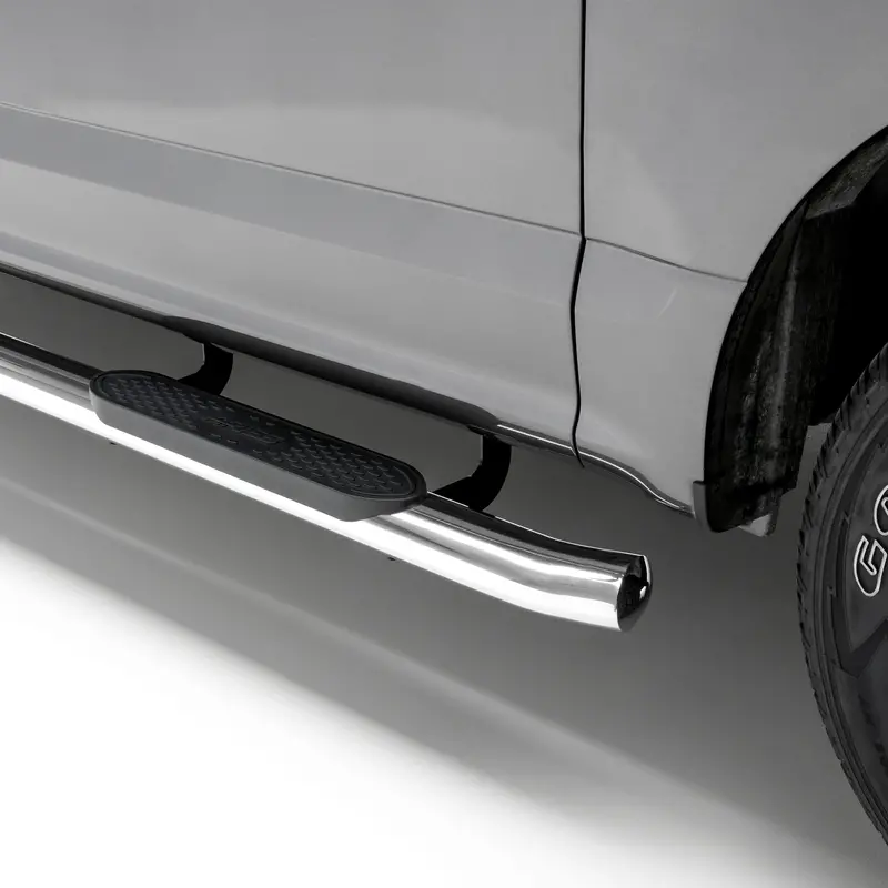 Aries S223043-2 Polished Stainless Steel 4-Inch Oval Side Steps For Select Ford Super Duty & F-150 Trucks 1