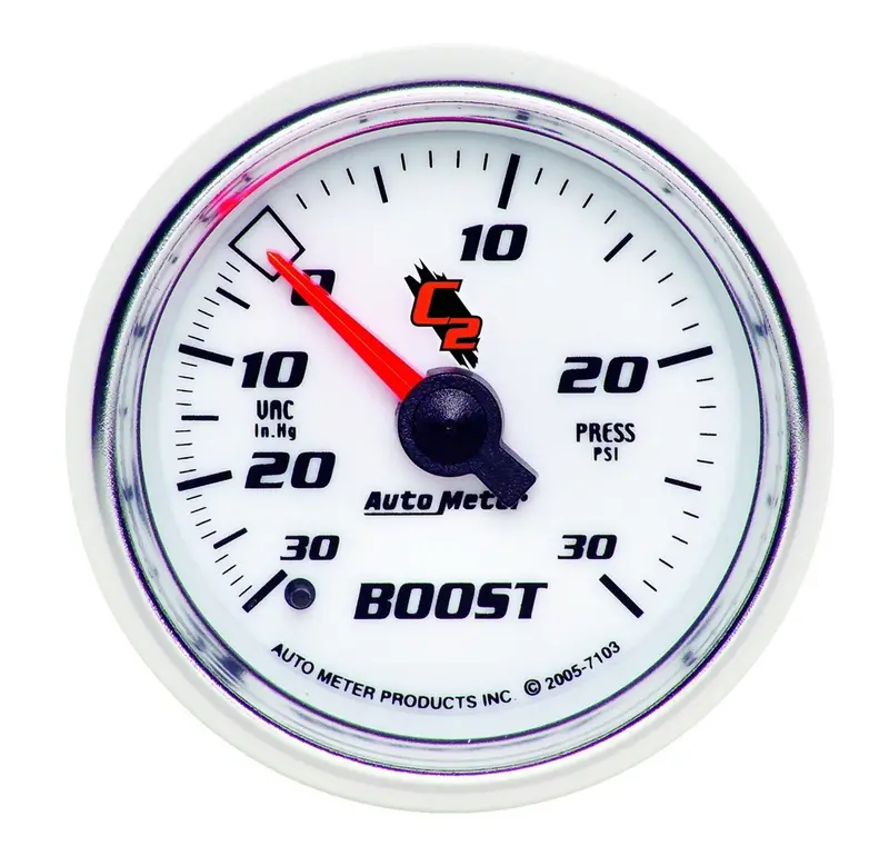 Autometer 7103 Gauge; Vac/Boost; 2 1/16In.; 30Inhg-30Psi; Mechanical; C2 1