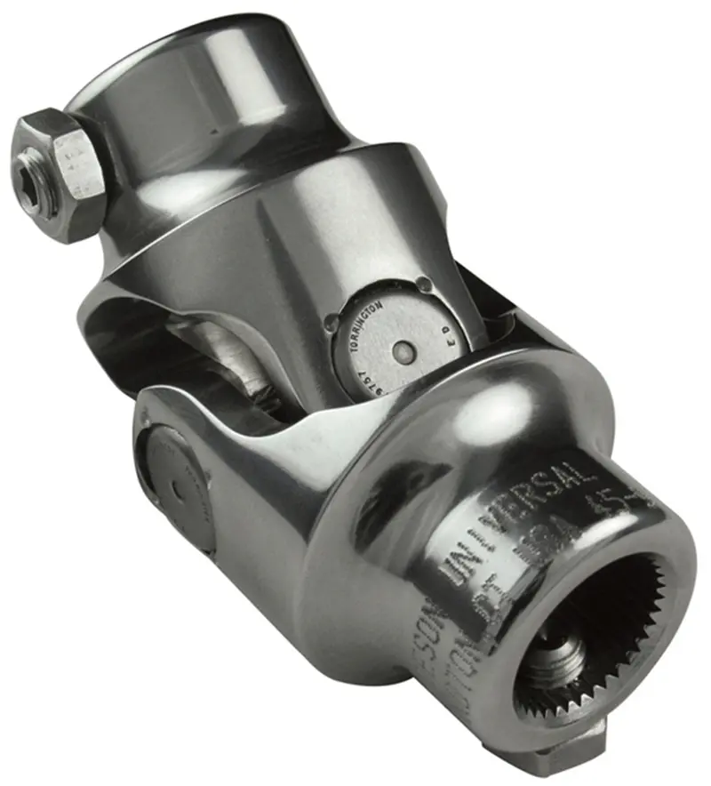 Borgeson Polished Stainless Steel Steering U-Joint – 9/16"-26 X 3/4" Smooth Bore (120964) 1