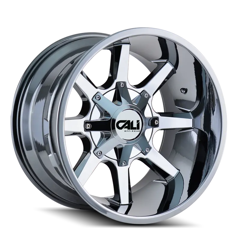 Cali Off-Road 9100-22276C Busted (9100) Chrome 22X12 8-165.1/8-170 -44Mm 130.8Mm 1