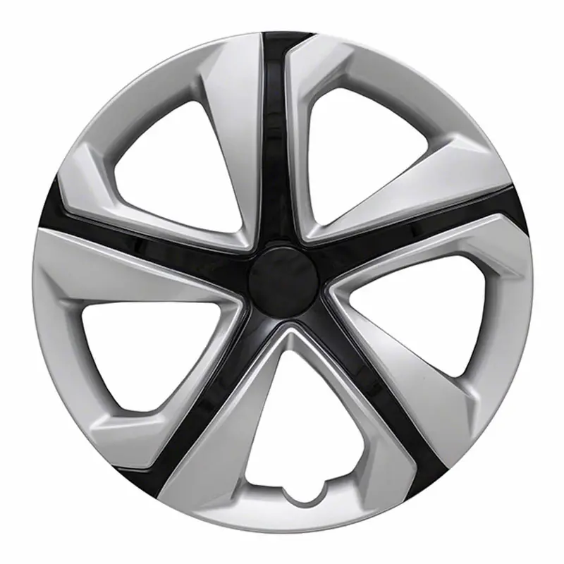 Coast To Coast Iwc52016Sb 16 Inch 5 Spoke Silver Color/ Black Plastic Set Of 4 1