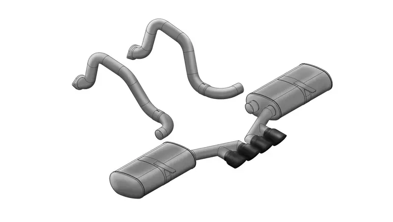 Corsa Performance 14139Blk Axle-Back Dual Exhaust – 2.5-Inch Stainless System With 3.5-Inch Black Tips For 1997–2004 Corvette/Z06 1