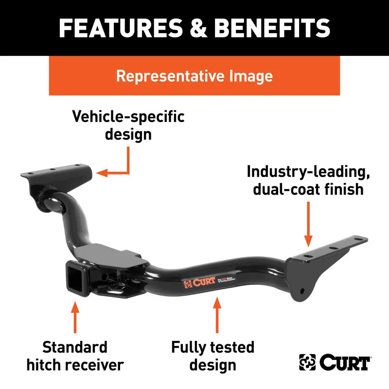 Curt Class 3 Trailer Hitch – 2-Inch Receiver, Fits Select Nissan Pathfinder Models 1