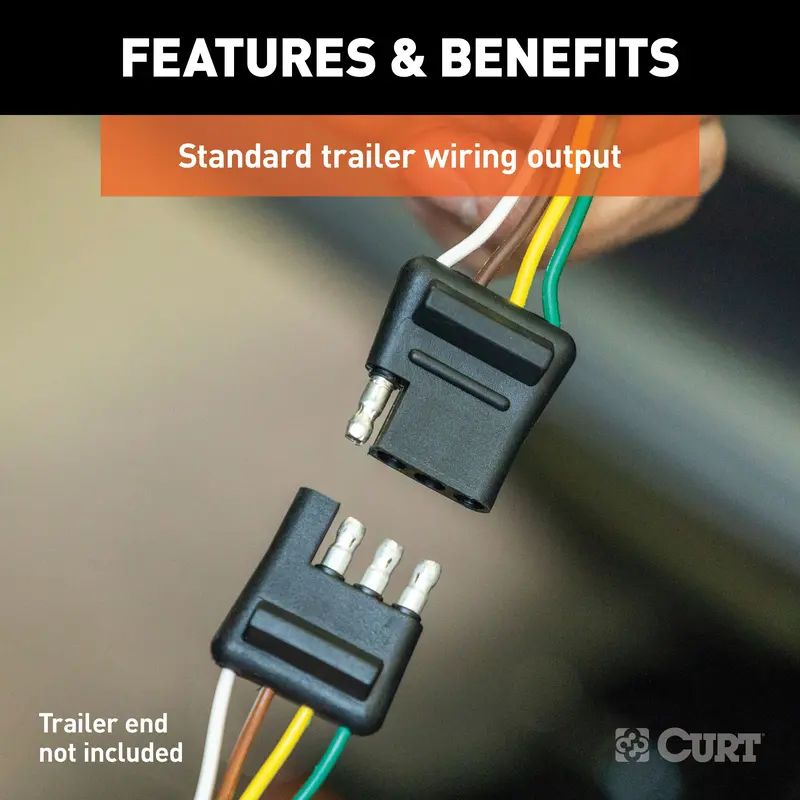 Curt Custom Vehicle-Specific Wiring Harness – 4-Way Flat Trailer Connector For Chevrolet Cruze 1