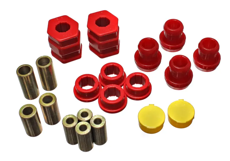 Energy Suspension Red Polyurethane Front Control Arm Bushing Kit – 16.3114R 1