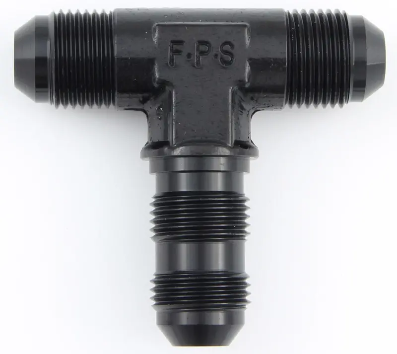 Fragola 483408-Bl #8 Bulkhead Tee Fitting – Black Anodized Aluminum 1