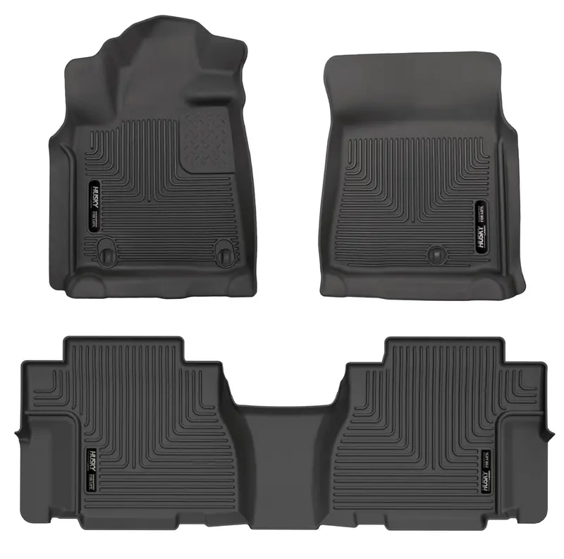 Husky Weatherbeater Floor Liners – Black, 3-Piece Set For Front & Rear 1