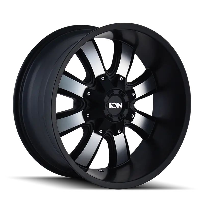 Ion 189 Satin Black/Machined Face Alloy Wheel – 17X9", 8X165.1/8X170 Bolt Pattern, 18Mm Offset, 130.8Mm Centerbore 1