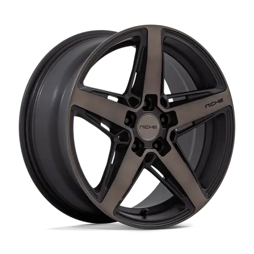 Niche Alloy Wheel: 18X8.5 Inches, 5X112Mm Bolt Pattern, Matte Black Finish 1