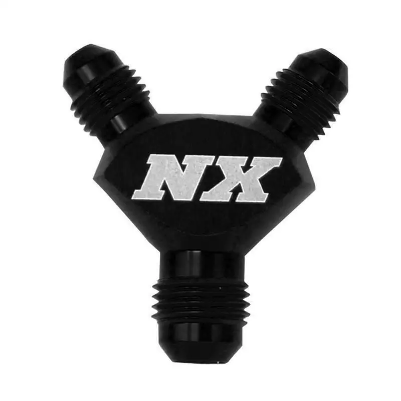 Nitrous Express 16384 6An-To-4An Pure-Flow Billet Y-Fitting – Black Anodized Aluminum 1