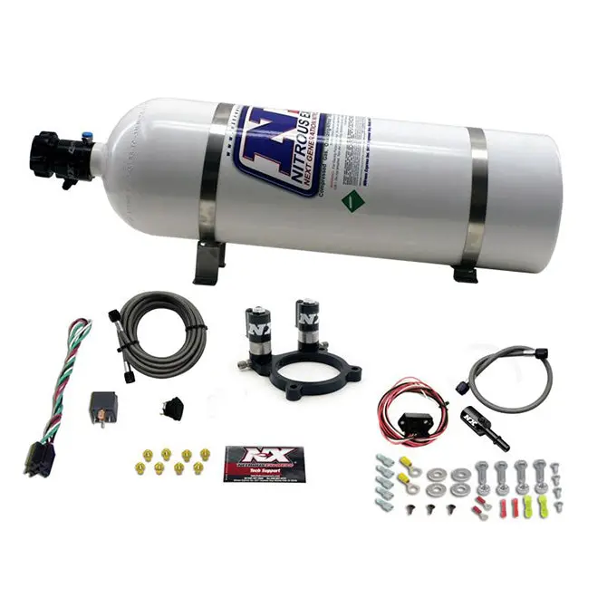 Nitrous Express Ford V6 Plate System – Compatible With 3.5L & 3.7L Engines, Includes 15Lb Bottle (20952-15) 1