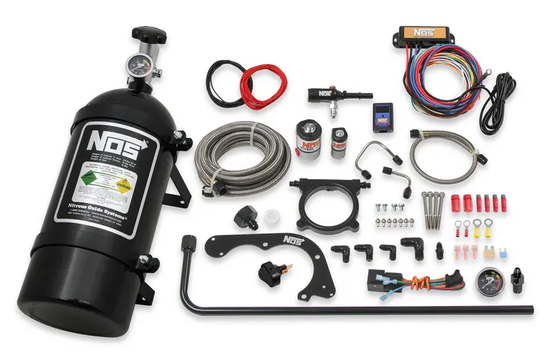 Nos 02125Bnos Wet Nitrous Oxide System – Complete Tuning Kit With Bottle, Solenoids & Plumbing 1