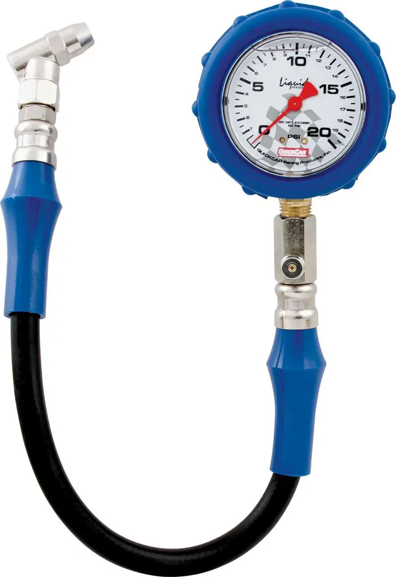 Quickcar Liquid-Filled Tire Pressure Gauge – 20 Psi Range, Model 56-021 1