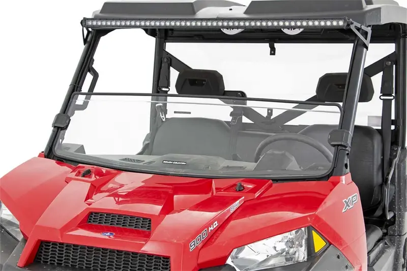 Rough Country Half Windshield For Polaris Ranger – Scratch-Resistant, Fits 2013–2020 Models 1