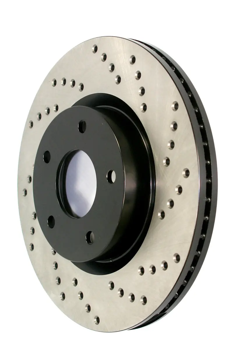 Stoptech 128.34045L Stoptech Sport Cross Drilled Brake Rotor; Front Left 1