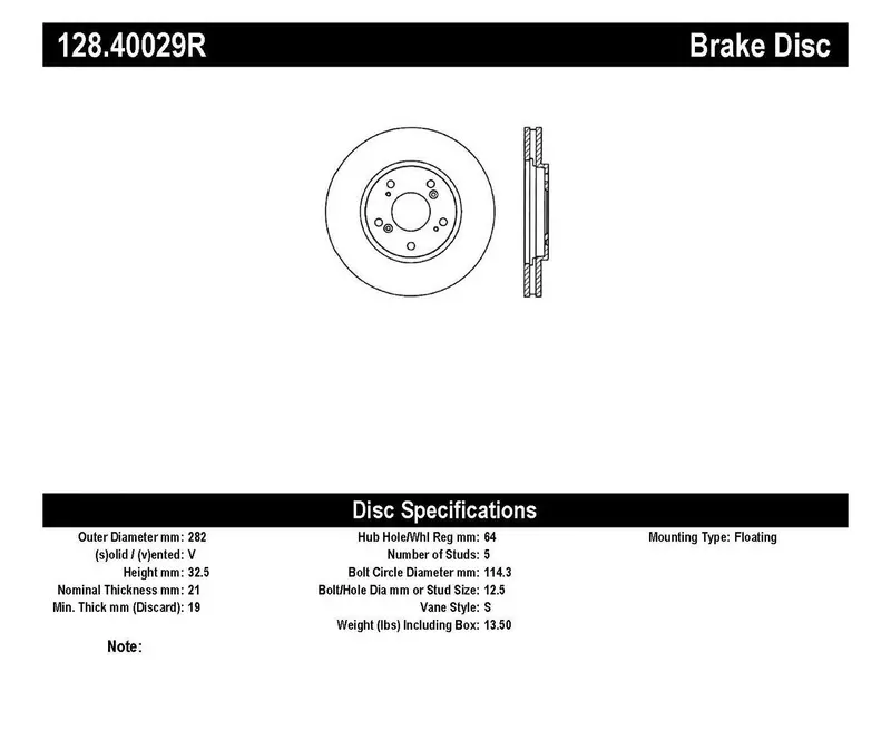 Stoptech Sport Cross-Drilled Brake Rotor – Rear Right Position, Track-Ready Design 1