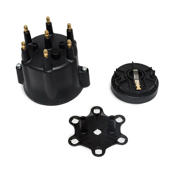 Top Street Performance Jm6975Bk Distributor Cap & Rotor Kit – 6-Cylinder Black Finish 1