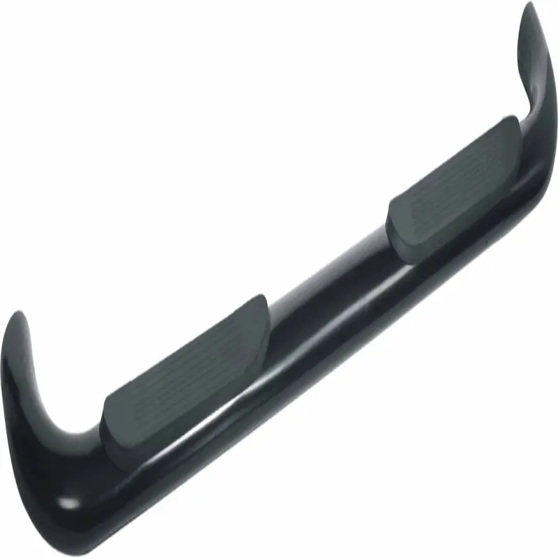 Trailfx A0056T Bent Step Bar – 3-Inch Round, Powder-Coated Black Steel With Step Pads 1