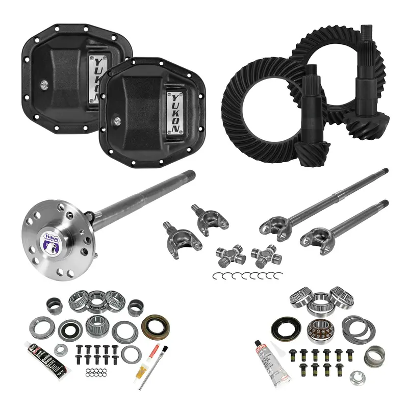 Yukon Gear Stage 4 Re-Gear Kit – Front & Rear Differential Upgrade With Axle Covers And Shafts 1