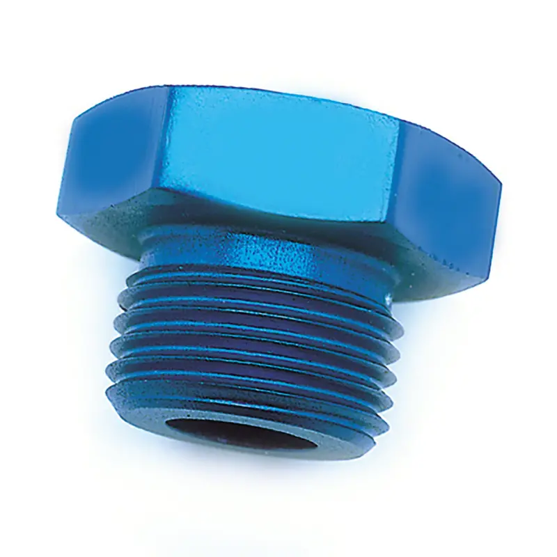 Speedfx 560814 -8An Anodized Blue Aluminum Pipe Plug Fitting 1